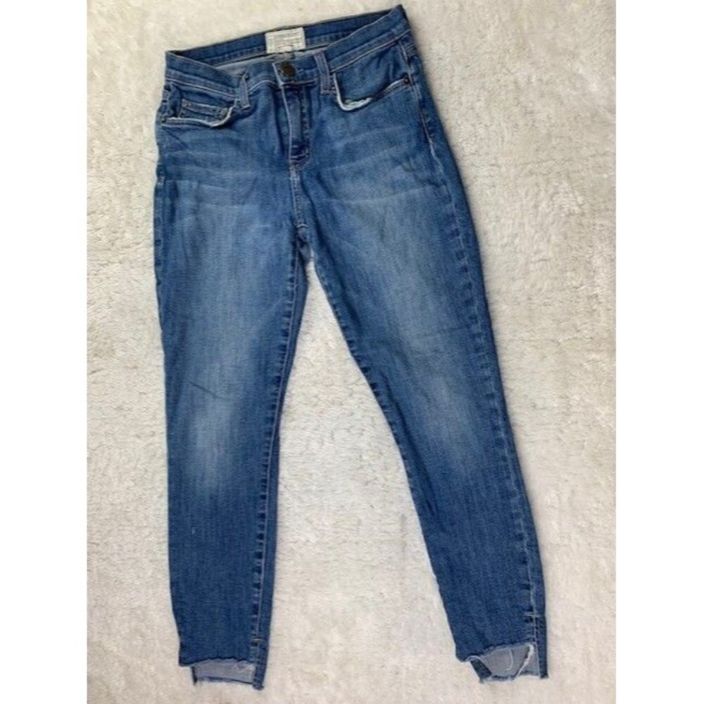 Current Elliott Size 27 Womens Jeans Skinny Raw Hems Mid Rise Stretch